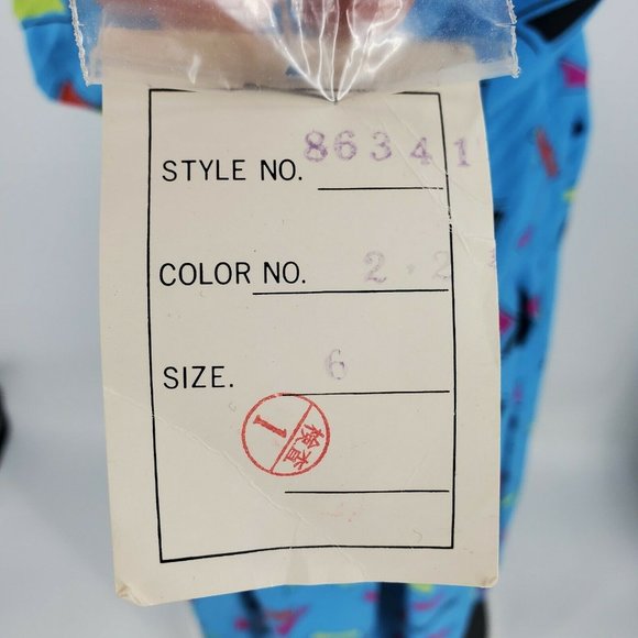 Charles Bianco Vintage Silk Geometric Print Dress - Picture 8 of 9